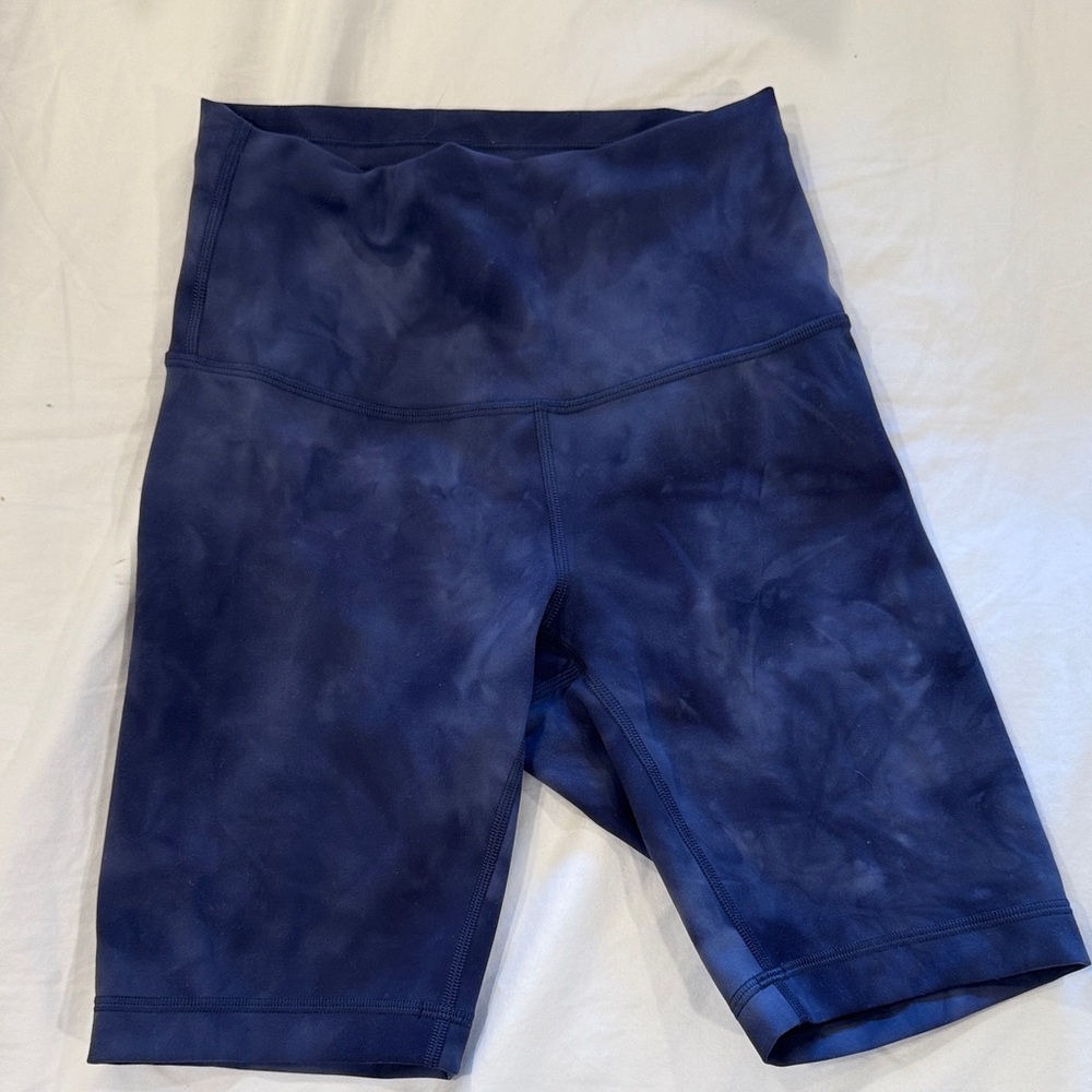 lululemon athletica Navy Tie-Dye Bike Shorts